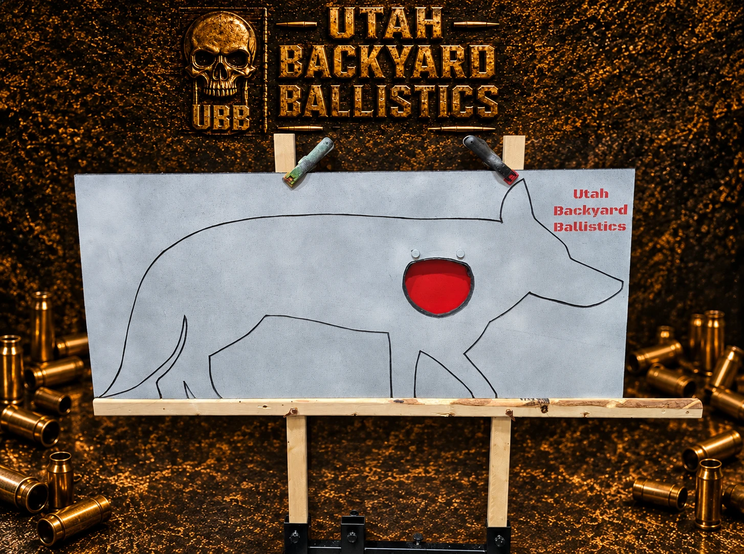 Coyote Self-Healing Target + Steel Vitals + Stand